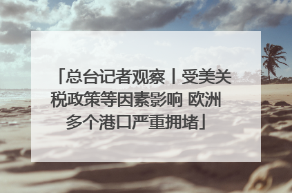 总台记者观察丨受美关税政策等因素影响 欧洲多个港口严重拥堵
