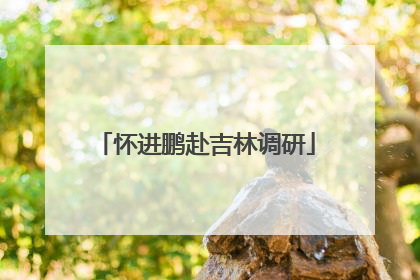 怀进鹏赴吉林调研