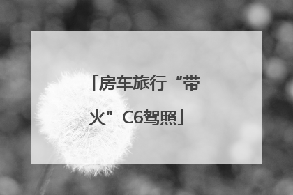 房车旅行“带火”C6驾照