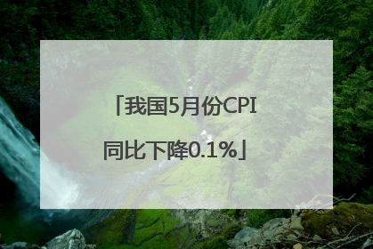 我国5月份CPI同比下降0.1%