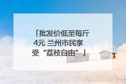批发价低至每斤4元 兰州市民享受“荔枝自由”