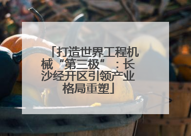 打造世界工程机械“第三极”：长沙经开区引领产业格局重塑