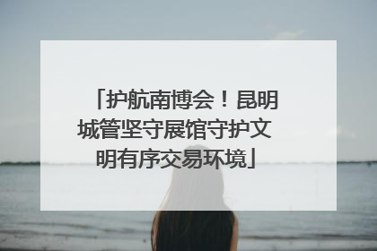 护航南博会！昆明城管坚守展馆守护文明有序交易环境