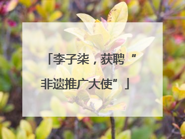 李子柒，获聘“非遗推广大使”