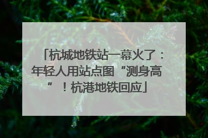 杭城地铁站一幕火了：年轻人用站点图“测身高”！杭港地铁回应
