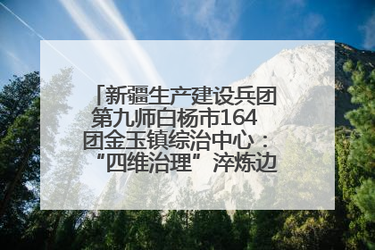 新疆生产建设兵团第九师白杨市164团金玉镇综治中心：“四维治理”淬炼边疆“枫桥样本”