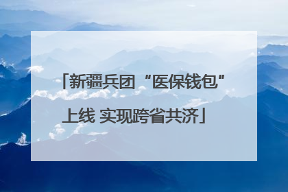 新疆兵团“医保钱包”上线 实现跨省共济