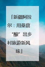 新疆阿拉尔：用桑葚“酿”出乡村旅游新风味