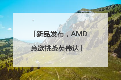 新品发布，AMD意欲挑战英伟达