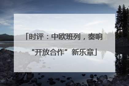 时评：中欧班列，奏响“开放合作”新乐章