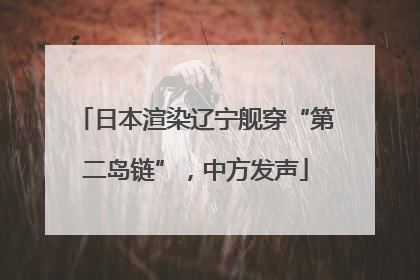 日本渲染辽宁舰穿“第二岛链”，中方发声