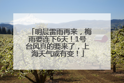 明晨雷雨再来，梅雨要连下6天！1号台风真的要来了，上海天气或有变！