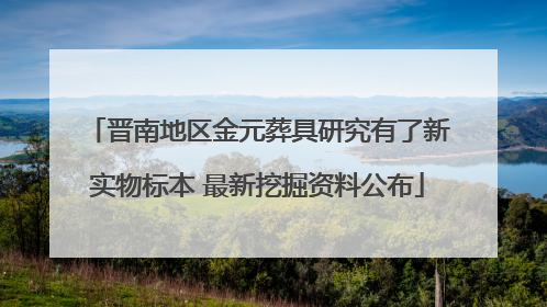 晋南地区金元葬具研究有了新实物标本 最新挖掘资料公布