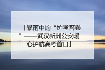 暴雨中的“护考答卷”——武汉新洲公安暖心护航高考首日