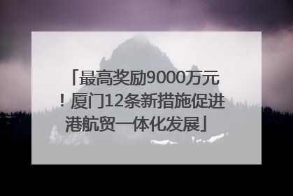 最高奖励9000万元！厦门12条新措施促进港航贸一体化发展