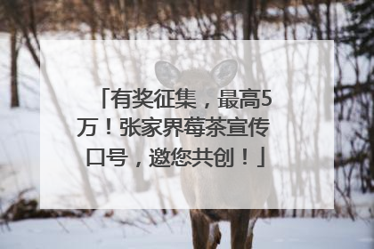 有奖征集，最高5万！张家界莓茶宣传口号，邀您共创！