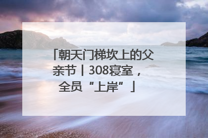 朝天门梯坎上的父亲节丨308寝室，全员“上岸”