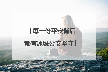 每一份平安背后 都有冰城公安坚守
