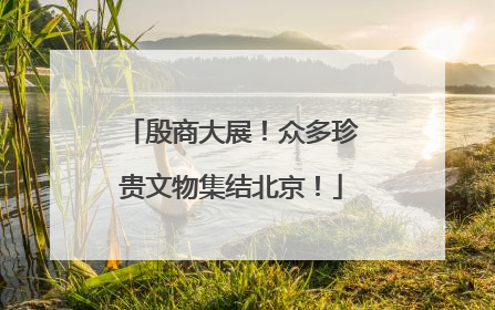 殷商大展！众多珍贵文物集结北京！