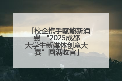 校企携手赋能新消费 “2025成都大学生新媒体创意大赛”圆满收官