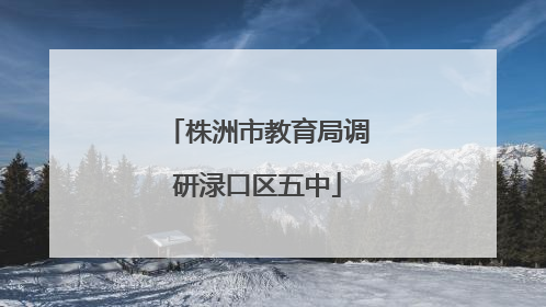 株洲市教育局调研渌口区五中