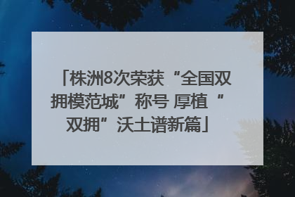 株洲8次荣获“全国双拥模范城”称号 厚植“双拥”沃土谱新篇