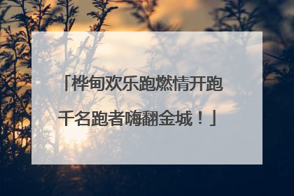 桦甸欢乐跑燃情开跑 千名跑者嗨翻金城！