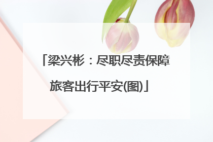 梁兴彬：尽职尽责保障旅客出行平安(图)
