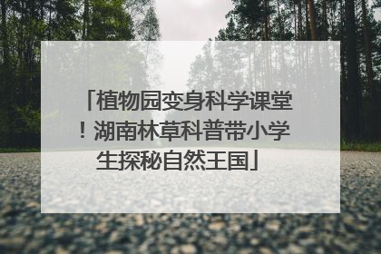植物园变身科学课堂！湖南林草科普带小学生探秘自然王国
