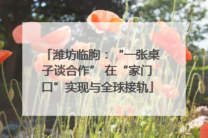 潍坊临朐：“一张桌子谈合作” 在“家门口”实现与全球接轨