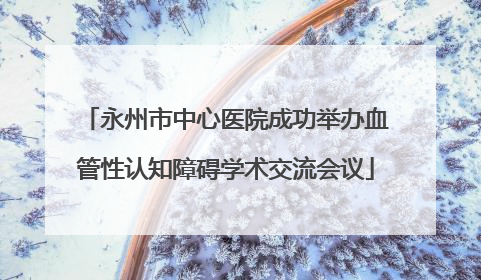 永州市中心医院成功举办血管性认知障碍学术交流会议