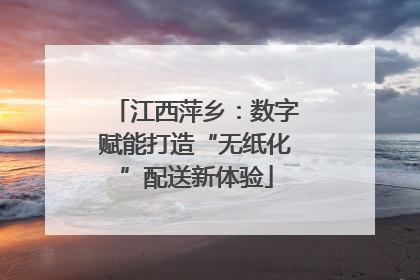 江西萍乡：数字赋能打造“无纸化”配送新体验