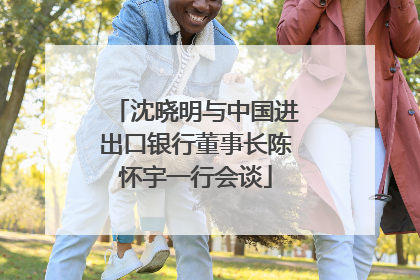 沈晓明与中国进出口银行董事长陈怀宇一行会谈
