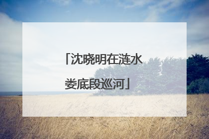 沈晓明在涟水娄底段巡河