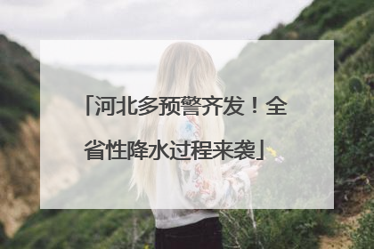 河北多预警齐发！全省性降水过程来袭