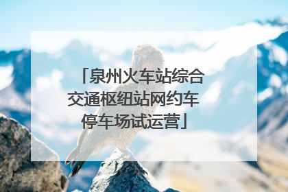 泉州火车站综合交通枢纽站网约车停车场试运营