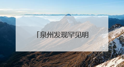 泉州发现罕见明代早期木构建筑