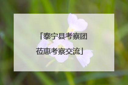 泰宁县考察团莅惠考察交流