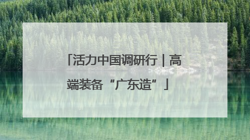 活力中国调研行｜高端装备“广东造”