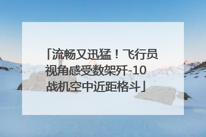 流畅又迅猛！飞行员视角感受数架歼-10战机空中近距格斗