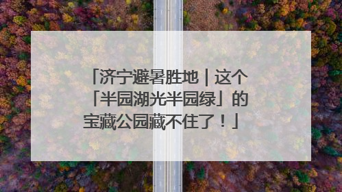 济宁避暑胜地｜这个「半园湖光半园绿」的宝藏公园藏不住了！