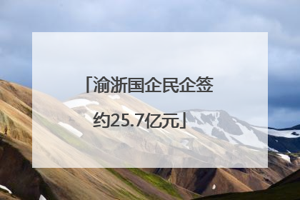 渝浙国企民企签约25.7亿元