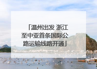 温州出发 浙江至中亚首条国际公路运输线路开通