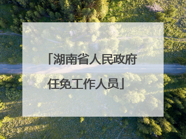 湖南省人民政府任免工作人员