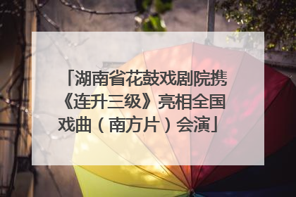 湖南省花鼓戏剧院携《连升三级》亮相全国戏曲（南方片）会演