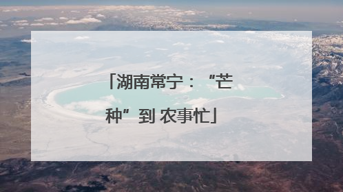 湖南常宁：“芒种”到 农事忙
