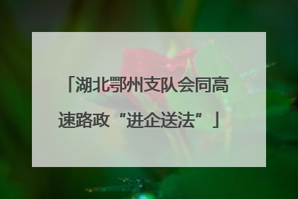 湖北鄂州支队会同高速路政“进企送法”