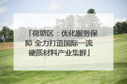 荷塘区：优化服务保障 全力打造国际一流硬质材料产业集群