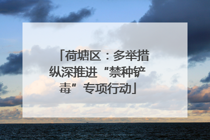 荷塘区：多举措纵深推进“禁种铲毒”专项行动