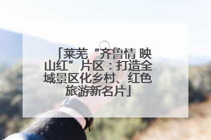 莱芜“齐鲁情 映山红”片区：打造全域景区化乡村、红色旅游新名片